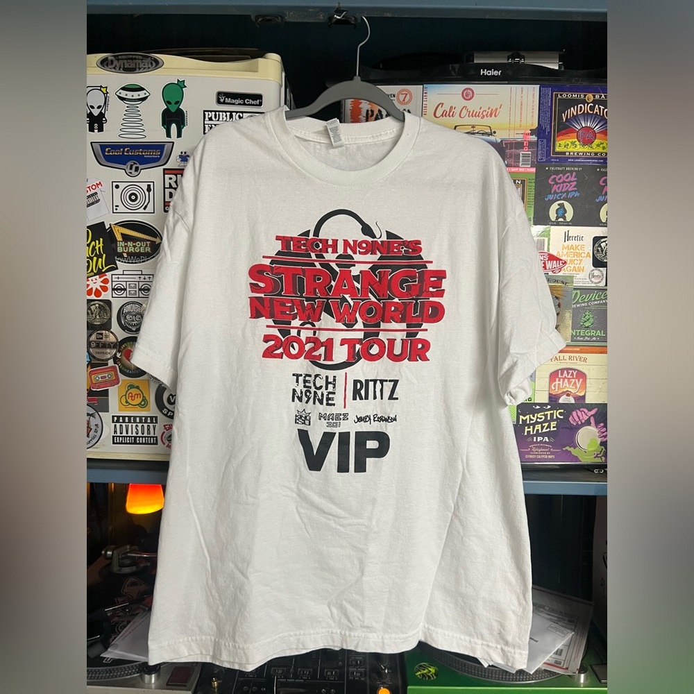 2021 Tour Tech N9ne Strange New World VIP Tee
